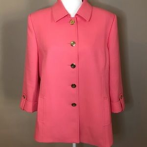 Tahari ASL Coral 3/4 sleeve Blazer Jacket